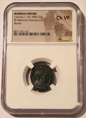 Roman Empire Licinius I AD 308-324 BI Reduced Nummus Rome Mint Ch VF NGC