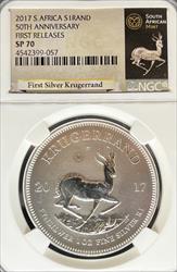 2017 1 Rand Krugerrand First Release SP70 NGC