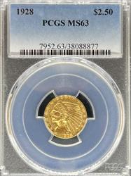 1928 $2.5 Indian MS63 PCGS