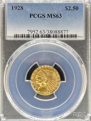 1928 $2.5 Indian MS63 PCGS