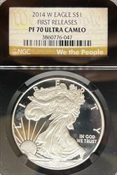 2013-W Silver Eagle PF70UCAM NGC Black Core