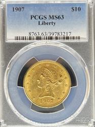 1907 $10 Liberty MS63 PCGS