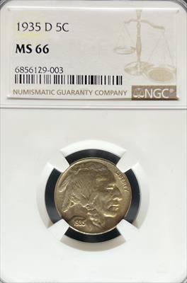 1935-D Buffalo Nickel MS66 NGC