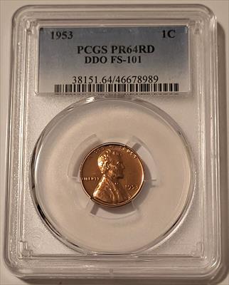 1953 Lincoln Wheat Cent DDP FS-101 Proof PR64 RED PCGS