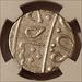 India Bombay Presidency 1827 Poona Nagphani Shah Alam II Silver Rupee AU58 NGC