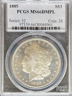 1885 Morgan Dollar MS66DMPL PCGS