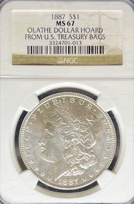 1887 Morgan Dollar MS67 NGC