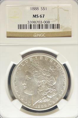 1888 Morgan Dollar MS67 NGC