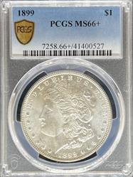 1899 Morgan Dollar MS66+ PCGS