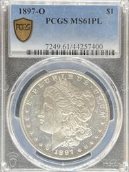 1897-O Morgan Dollar MS61PL PCGS