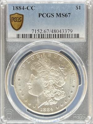 1884-CC Morgan Dollar MS67 PCGS
