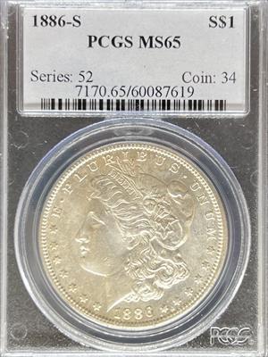 1886-S Morgan Dollar MS65 PCGS