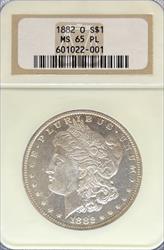 1882-O Morgan Dollar MS65PL NGC