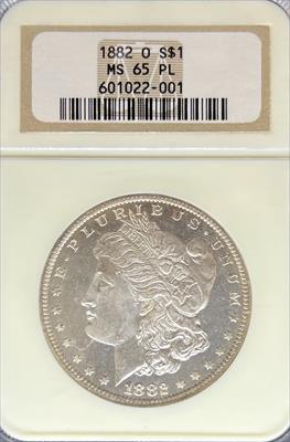 1882-O Morgan Dollar MS65PL NGC