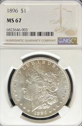 1896 Morgan Dollar MS67 NGC