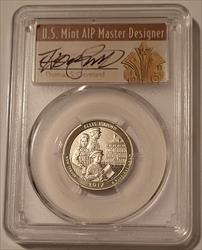 2017 S Ellis Island NP Quarter Enhanced SP70 PCGS FDI Denver ANA Cleveland Signed