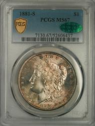 1881-S Morgan Dollar MS67 PCGS CAC