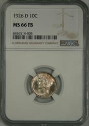 1926-D Mercury Dime MS66FB NGC