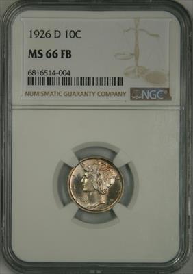 1926-D Mercury Dime MS66FB NGC