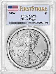 2026 Silver Eagle MS70 PCGS First Strike ***PREORDER FOR JANUARY