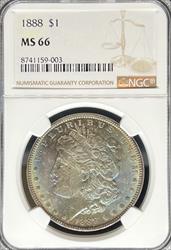 1888 Morgan Dollar MS66 NGC Toned