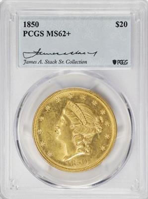 1850 $20 Liberty MS62+ PCGS