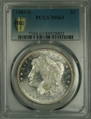 1885-S Morgan Dollar MS63 PCGS