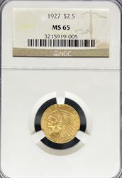 1927 $2.5 Indian MS65 NGC