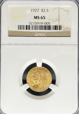 1927 $2.5 Indian MS65 NGC