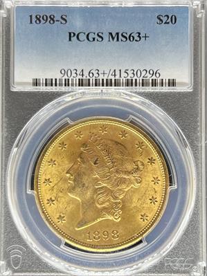 1898-S $20 Liberty MS63+ PCGS