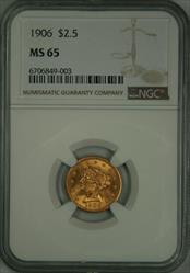 1906 $2.5 Liberty MS65 NGC