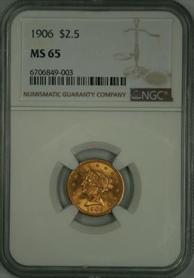 1906 $2.5 Liberty MS65 NGC