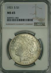 1921-S Morgan Dollar MS65 NGC