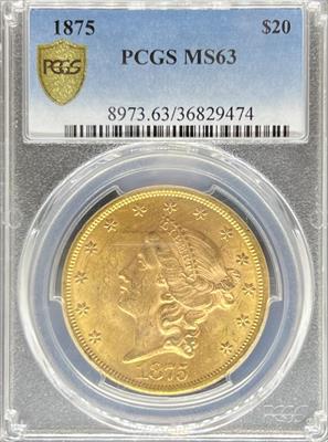 1875 $20 Liberty MS63 PCGS