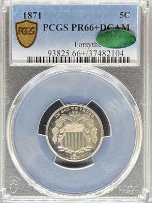 1871 Shield Nickel PR66+DCAM PCGS CAC