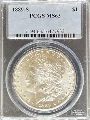 1889-S Morgan Dollar MS63 PCGS
