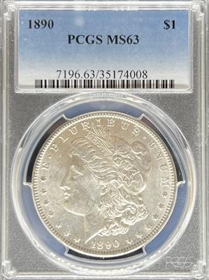 1890 Morgan Dollar MS63 PCGS