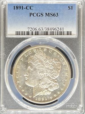 1891-CC Morgan Dollar MS63 PCGS
