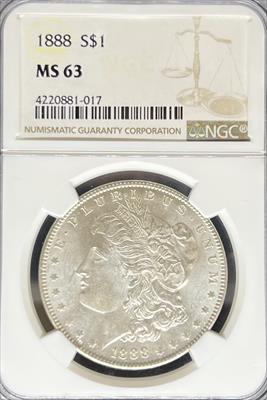 1888 Morgan Dollar MS63 NGC