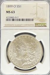 1899-O Morgan Dollar MS63 NGC
