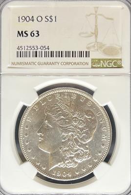 1904-O Morgan Dollar MS63 NGC