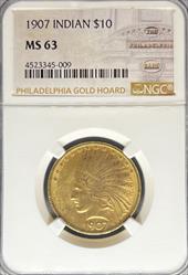 1907 $10 Indian MS63 NGC