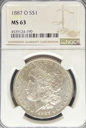 1887-O Morgan Dollar MS63 NGC