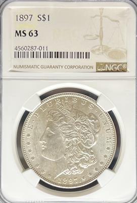 1897 Morgan Dollar MS63 NGC