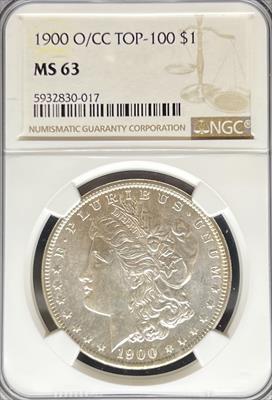 1900-O/CC Morgan Dollar MS63 NGC Top100