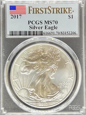 2017 Silver Eagle MS70 PCGS First Strike