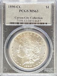 1890-CC Morgan Dollar MS63 PCGS