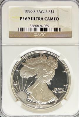1990-S Silver Eagle PF69UCAM NGC