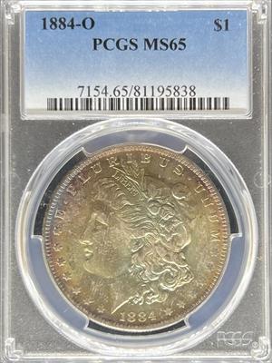1884-O Morgan Dollar MS65 PCGS Toned