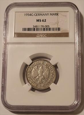 West Germany 1954 G Mark MS62 NGC